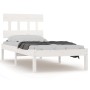 Weißer Einzelbettrahmen aus Massivholz, 90 x 190 cm von , Betten und Lattenroste - Ref: Foro24-3104704, Preis: 84,68 €, Rabat...