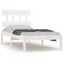White solid wood single bed frame 90x190 cm by , Beds and slatted bases - Ref: Foro24-3104704, Price: 83,61 €, Discount: %