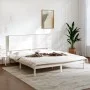 White solid wood bed frame King Size 150x200 cm by , Beds and slatted bases - Ref: Foro24-3104809, Price: 146,51 €, Discount: %