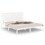 Weißes Massivholzbettgestell King Size 150x200 cm von , Betten und Lattenroste - Ref: Foro24-3104809, Preis: 148,44 €, Rabatt: %