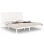 White solid wood bed frame King Size 150x200 cm by , Beds and slatted bases - Ref: Foro24-3104809, Price: 146,51 €, Discount: %