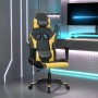 Silla gaming cuero sintético negro y dorado en Sillas gaming | Comprar online en Foro24