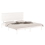 Weißes Massivholzbettgestell King Size 150x200 cm von , Betten und Lattenroste - Ref: Foro24-3104809, Preis: 148,44 €, Rabatt: %