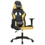 Silla gaming cuero sintético negro y dorado en Sillas gaming | Comprar online en Foro24