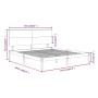 Weißes Massivholzbettgestell King Size 150x200 cm von , Betten und Lattenroste - Ref: Foro24-3104809, Preis: 148,44 €, Rabatt: %