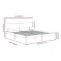 White solid wood bed frame King Size 150x200 cm by , Beds and slatted bases - Ref: Foro24-3104809, Price: 146,51 €, Discount: %