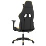 Silla gaming cuero sintético negro y dorado en Sillas gaming | Comprar online en Foro24