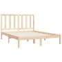 Solid pine wood bed frame 140x200 cm by , Beds and slatted bases - Ref: Foro24-3105160, Price: 107,77 €, Discount: %