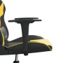 Silla gaming cuero sintético negro y dorado en Sillas gaming | Comprar online en Foro24