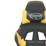 Silla gaming cuero sintético negro y dorado en Sillas gaming | Comprar online en Foro24