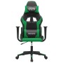Silla gaming cuero sintético negro y verde en Sillas gaming | Comprar online en Foro24