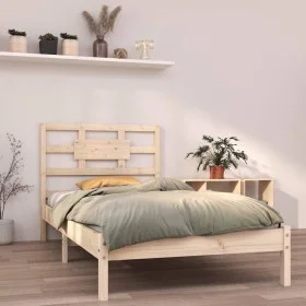Solid wood bed frame 90x190 cm by , Beds and slatted bases - Ref: Foro24-3105630, Price: 82,61 €, Discount: %