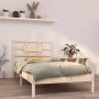 Solid wood bed frame 90x190 cm by , Beds and slatted bases - Ref: Foro24-3105630, Price: 82,61 €, Discount: %