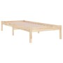 Solid wood bed frame 90x190 cm by , Beds and slatted bases - Ref: Foro24-3105630, Price: 84,78 €, Discount: %