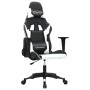 Silla gaming cuero sintético negro y blanco en Sillas gaming | Comprar online en Foro24