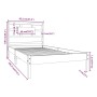 Solid wood bed frame 90x190 cm by , Beds and slatted bases - Ref: Foro24-3105630, Price: 84,78 €, Discount: %