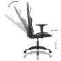 Silla gaming cuero sintético negro y blanco en Sillas gaming | Comprar online en Foro24