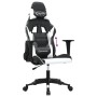 Silla gaming cuero sintético negro y blanco en Sillas gaming | Comprar online en Foro24