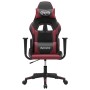 Silla gaming cuero sintético negro y rojo vino tinto en Sillas gaming | Comprar online en Foro24