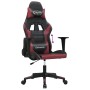 Silla gaming cuero sintético negro y rojo vino tinto en Sillas gaming | Comprar online en Foro24