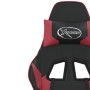 Silla gaming cuero sintético negro y rojo vino tinto en Sillas gaming | Comprar online en Foro24