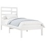 Weißer Einzelbettrahmen aus Massivholz, 90 x 190 cm von , Betten und Lattenroste - Ref: Foro24-3105761, Preis: 89,87 €, Rabat...