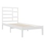 Weißer Einzelbettrahmen aus Massivholz, 90 x 190 cm von , Betten und Lattenroste - Ref: Foro24-3105761, Preis: 89,87 €, Rabat...