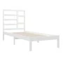 White solid wood single bed frame 90x190 cm by , Beds and slatted bases - Ref: Foro24-3105761, Price: 88,77 €, Discount: %