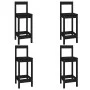 5-teiliges Bar-Set aus massivem schwarzem Kiefernholz von , Möbelsets für Küchen und Esszimmer - Ref: Foro24-3124706, Preis: ...