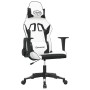 Silla gaming cuero sintético blanco y negro en Sillas gaming | Comprar online en Foro24