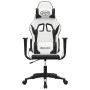 Silla gaming cuero sintético blanco y negro en Sillas gaming | Comprar online en Foro24