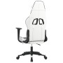Silla gaming cuero sintético blanco y negro en Sillas gaming | Comprar online en Foro24