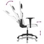 Silla gaming cuero sintético blanco y negro en Sillas gaming | Comprar online en Foro24