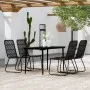 Juego de comedor de jardín 5 piezas negro de , Conjuntos de jardín - Ref: Foro24-3099181, Precio: 532,47 €, Descuento: %