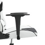 Silla gaming cuero sintético blanco y negro en Sillas gaming | Comprar online en Foro24