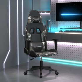 Silla gaming cuero sintético negro y camuflaje en Sillas gaming | Comprar online en Foro24