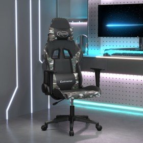 Silla gaming cuero sintético negro y camuflaje en Sillas gaming | Comprar online en Foro24