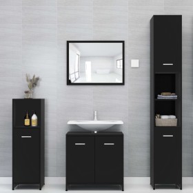 4-teiliges Badezimmermöbelset aus schwarzem Holzwerkstoff von , Badezimmermöbel - Ref: Foro24-3056881, Preis: 187,44 €, Rabat...