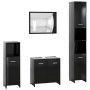 Juego de muebles de baño 4 piezas madera ingeniería negro de , Muebles de baño - Ref: Foro24-3056881, Precio: 187,44 €, Descu...