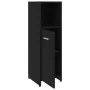 Black engineered wood 4-piece bathroom furniture set by , Bathroom furniture - Ref: Foro24-3056881, Price: 181,92 €, Discount: %
