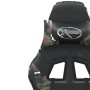 Silla gaming cuero sintético negro y camuflaje en Sillas gaming | Comprar online en Foro24
