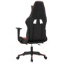 Silla gaming con reposapiés cuero sintético negro rojo en Sillas gaming | Comprar online en Foro24