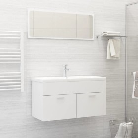 White engineered wood bathroom furniture set by , Bathroom furniture - Ref: Foro24-3070883, Price: 247,15 €, Discount: %