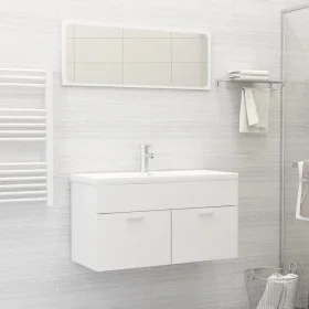 White engineered wood bathroom furniture set by , Bathroom furniture - Ref: Foro24-3070883, Price: 230,21 €, Discount: %
