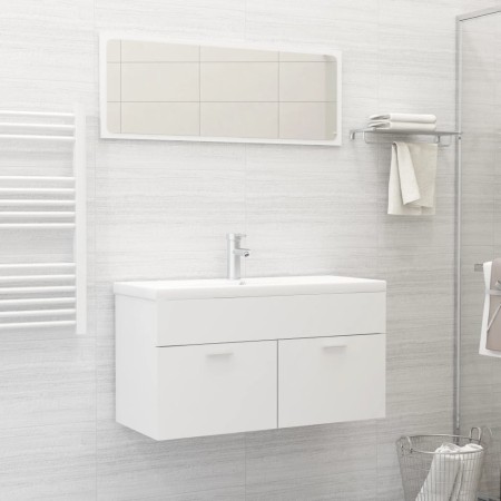 Juego de muebles de baño madera de ingeniería blanco de , Muebles de baño - Ref: Foro24-3070883, Precio: 247,00 €