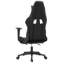 Silla gaming con reposapiés cuero sintético negro rojo tinto en Sillas gaming | Comprar online en Foro24