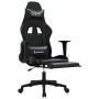 Silla gaming con reposapiés cuero sintético negro en Sillas gaming | Comprar online en Foro24