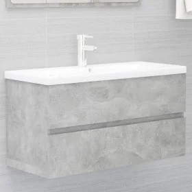 Concrete gray engineered wood cabinet with sink by , bathroom vanities - Ref: Foro24-3071652, Price: 284,07 €, Discount: %