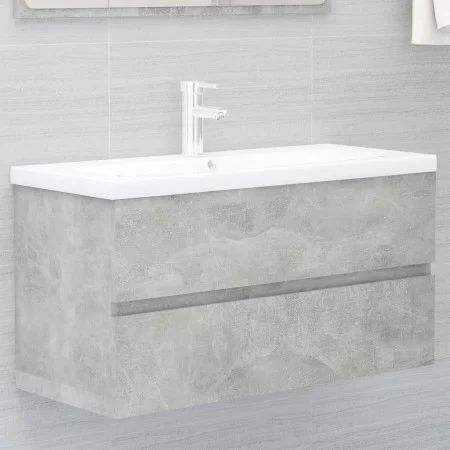 Concrete gray engineered wood cabinet with sink by , bathroom vanities - Ref: Foro24-3071652, Price: 284,07 €, Discount: %