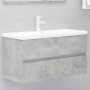 Concrete gray engineered wood cabinet with sink by , bathroom vanities - Ref: Foro24-3071652, Price: 295,34 €, Discount: %